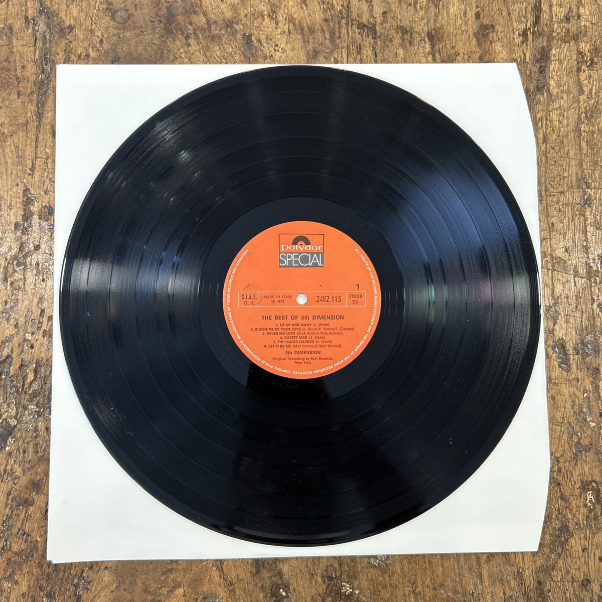 LP The Best Of 5th Dimension Plydor 2482 115 Italy 1973 Funk Soul Disco Vinile