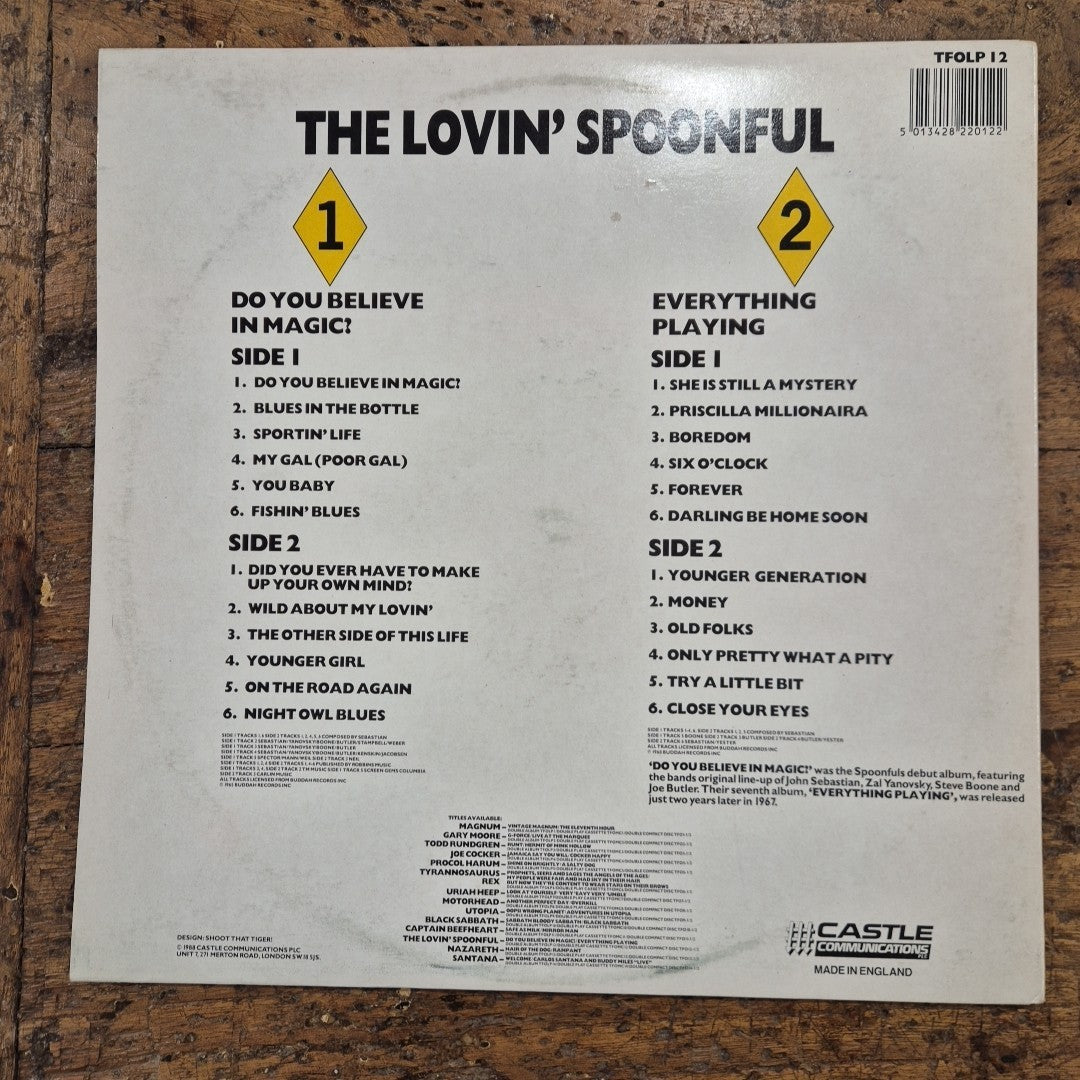 LP The Lovin Spoonful - Do You Believe In Magic? TFOLP12 Made in UK Vinile Rock