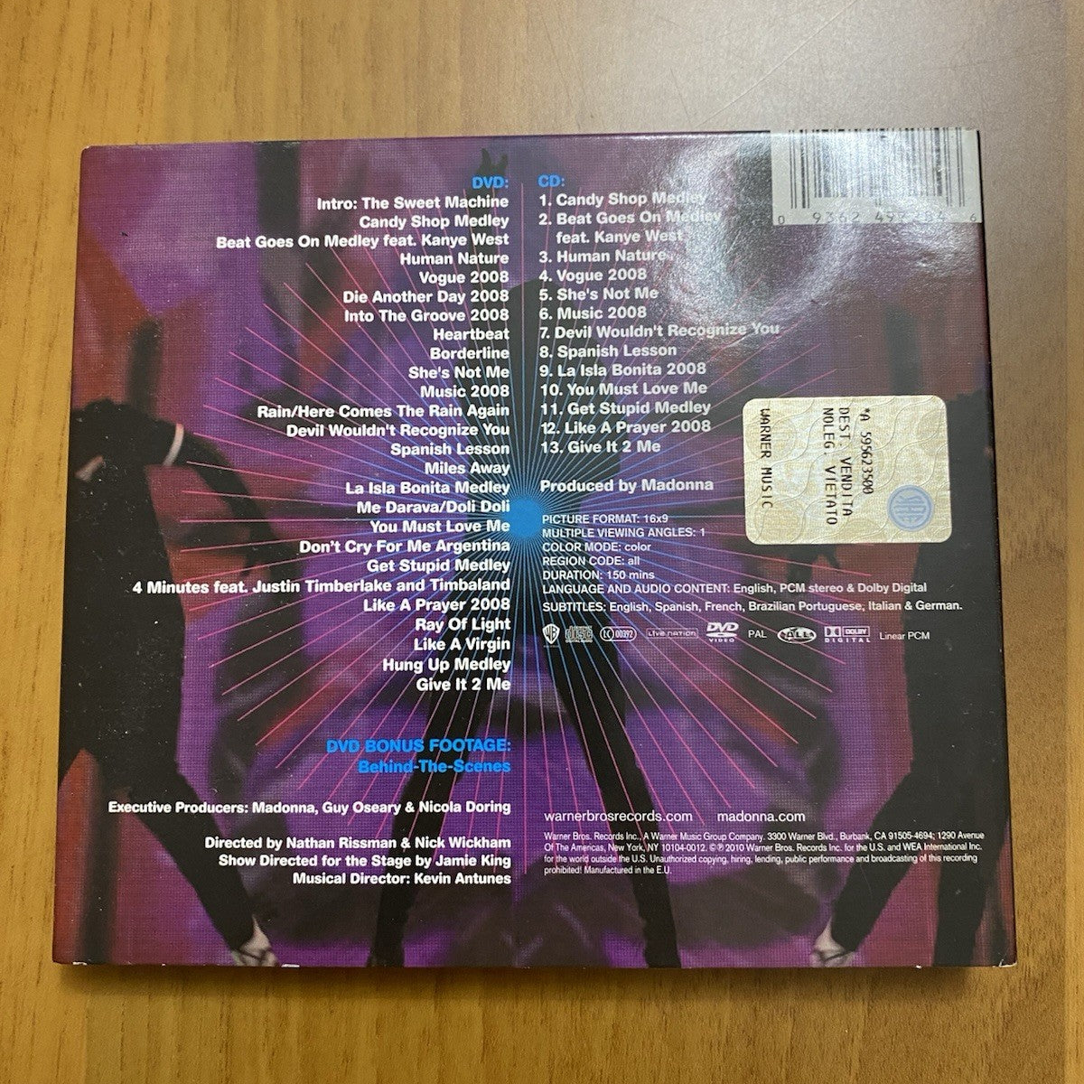 CD Cofanetto Madonna – Sticky & Sweet Tour Pop 2010