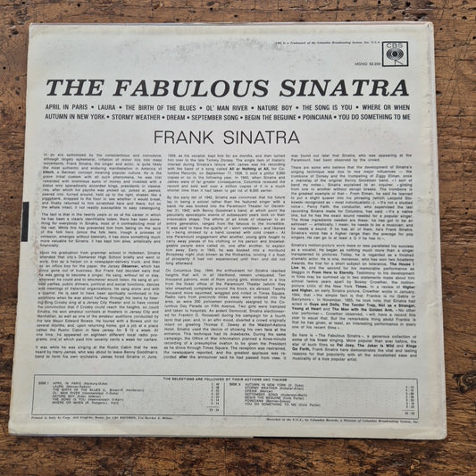 LP Frank Sinatra - The Fabulous Sinatra CBS 62.208 Jazz Big Band Vinile 12