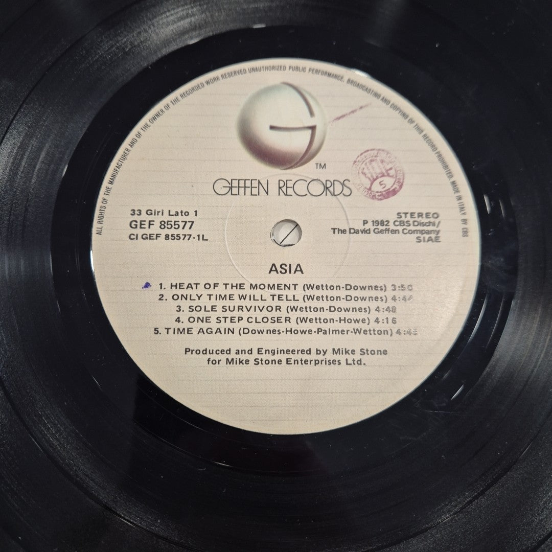 LP ASIA - Asia GEF 85577 Made In Italy Musica Rock Pop Vinile