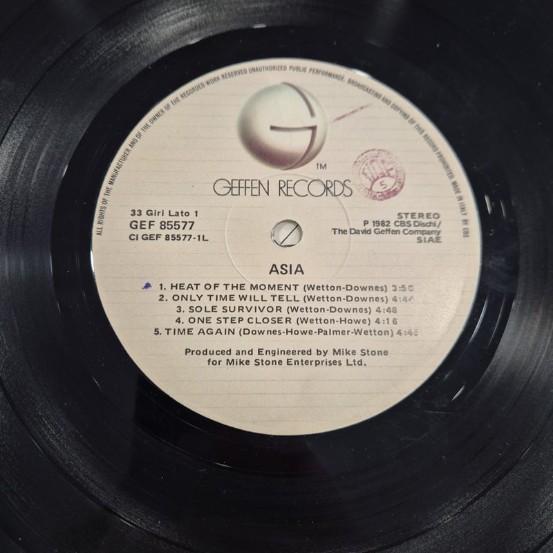 LP ASIA - Asia GEF 85577 Made In Italy Musica Rock Pop Vinile