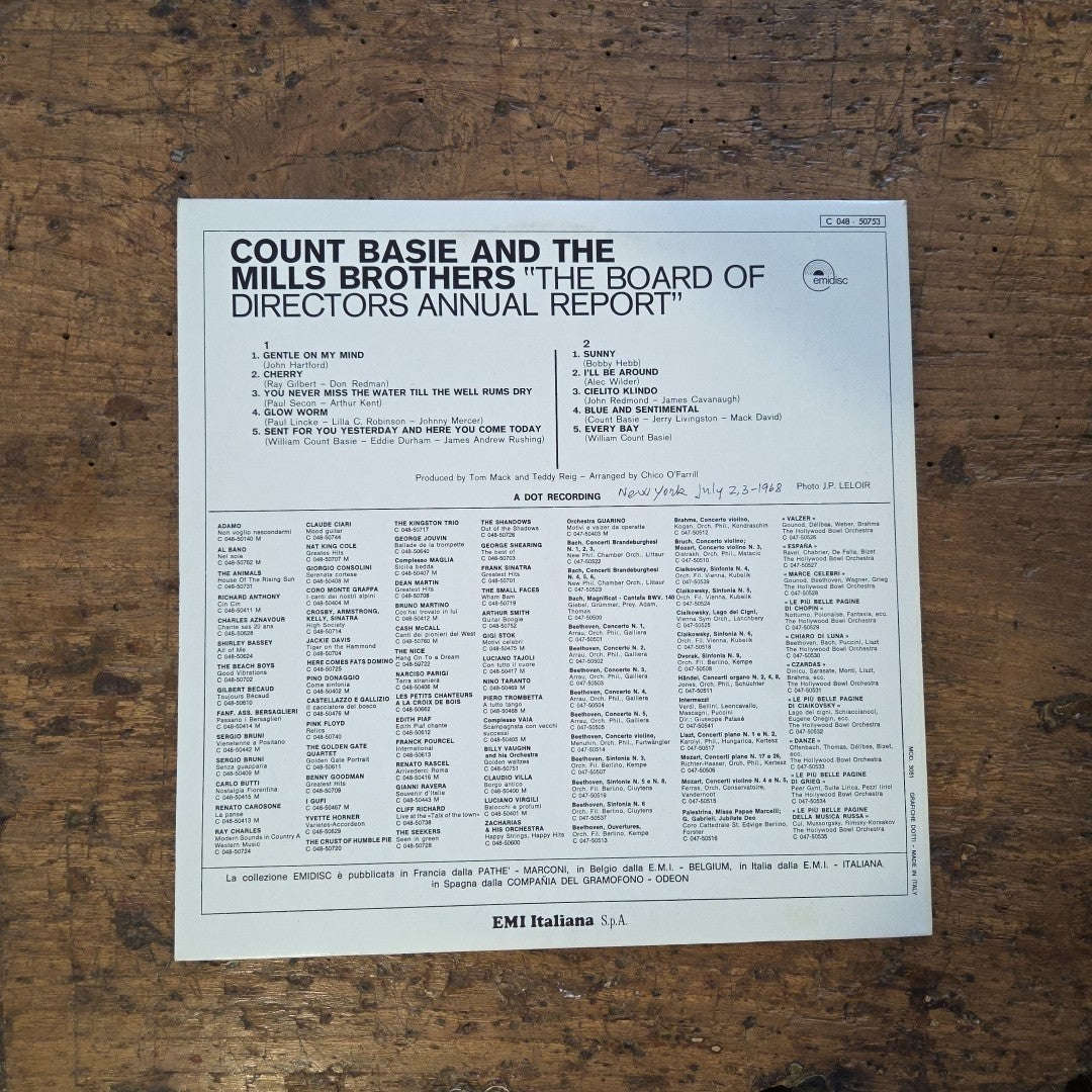 LP Count Basie - The Board Of Directors C 048-50753 Jazz Vinile 1972 Made In IT