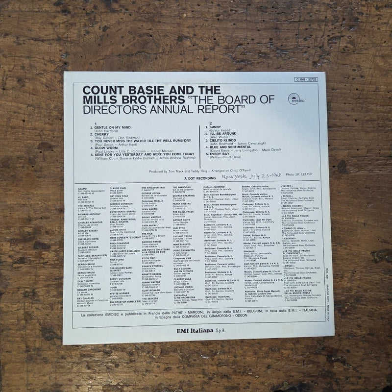 LP Count Basie - The Board Of Directors C 048-50753 Jazz Vinile 1972 Made In IT