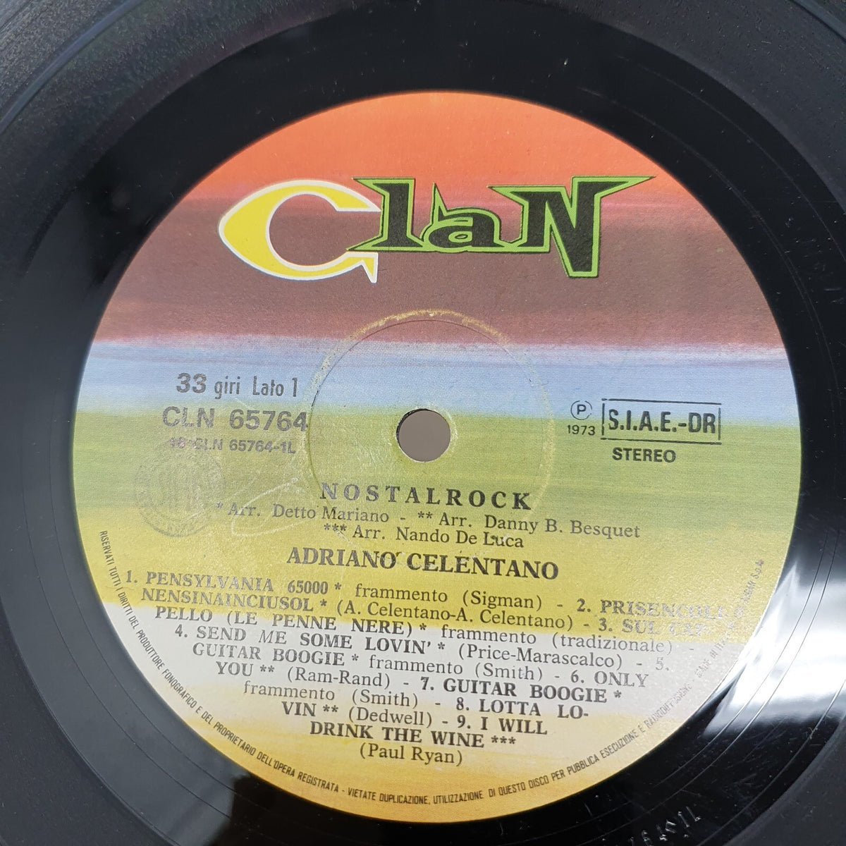 LP Adriano Celentano – Nostalrock CLN65764 Trifold Italy 1973