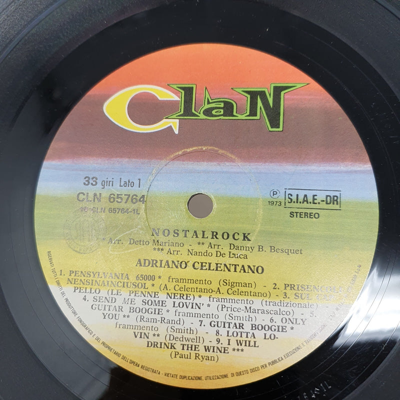 LP Adriano Celentano – Nostalrock CLN65764 Trifold Italy 1973