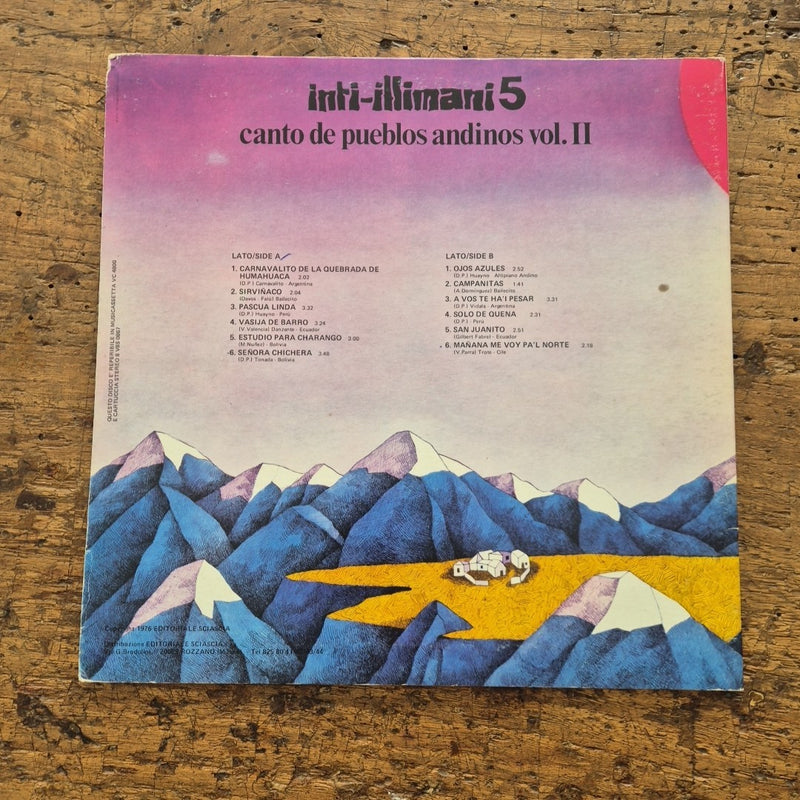 LP Inti-illimani 5 Canto De Pueblos Andinos 2 VPA 8305 Folk Country Vinile