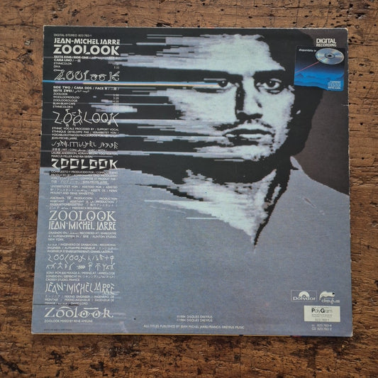 LP Jean Michel Jarre - Zoolook 823 763-1 Musica Rock Pop Polydor Vinile