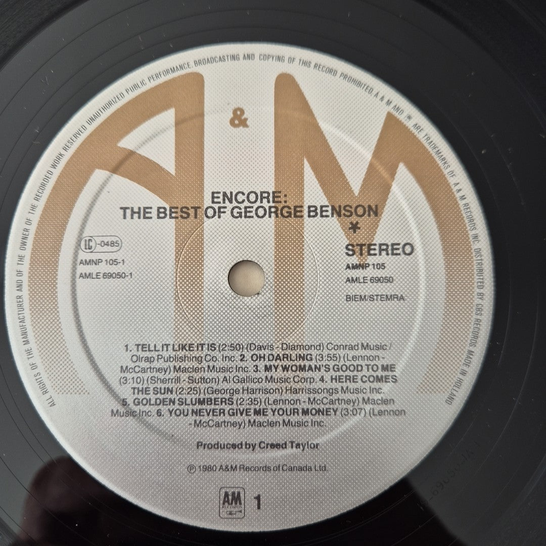 LP Encore The Best Of Geirge Benson AMNP 105 Made In Holland 1980 Rock Pop