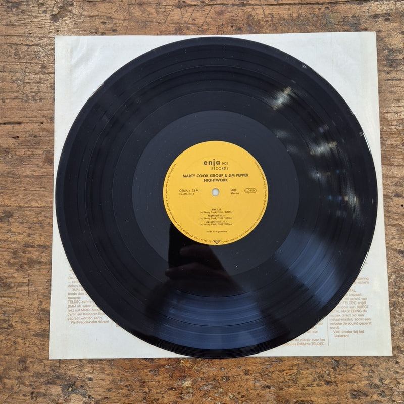 LP Marty Cook Group With Jim Pepper - Nightwork musica JAZZ Vinile 12