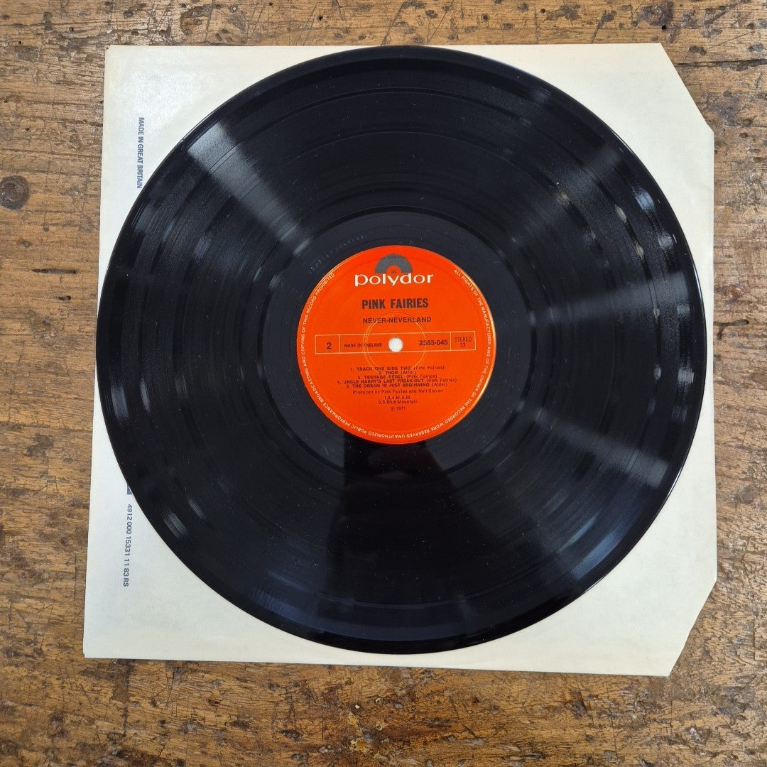 LP Pink Fairies - Never-neverland 2383-045 Polydor Made In UK Vinile Musica Rock