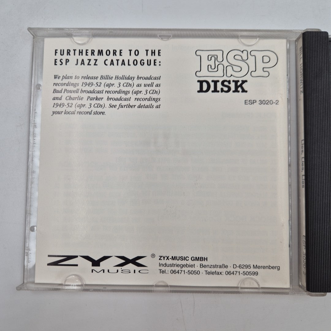 CD rock Bill Horwitz - Lies, Lies, Lies ESP 3020-2 Consumption