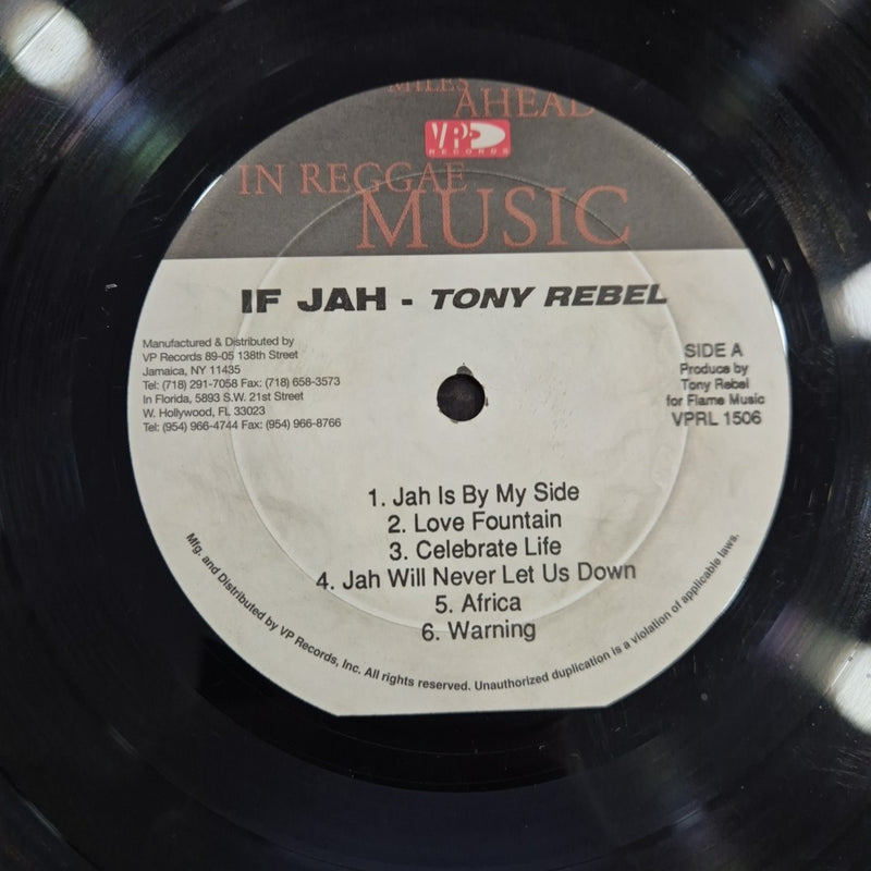 LP Tony Rebel - If Jah VPRL 1506 USA 1997 musica Reggae Dub Vinile 12