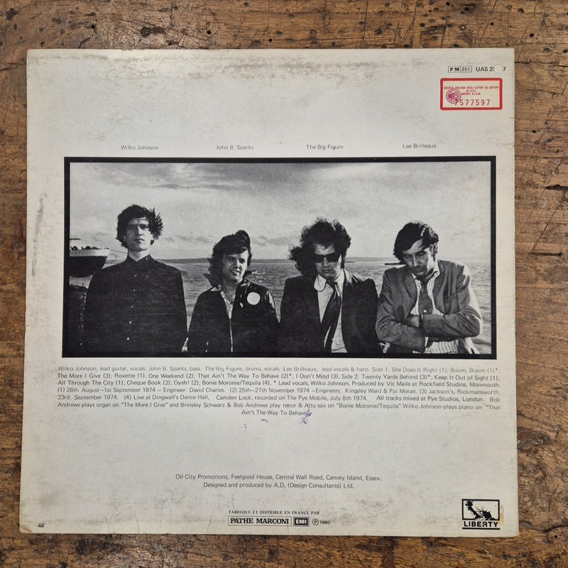LP Dr. Feelgood - Down By The Jetty UAS 29.727 made In France Vinile Rock