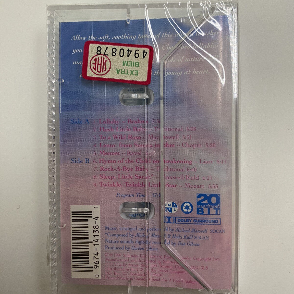 MUSICASSETTA TAPE SS Dan Gibson – Lullabies & Butterflies World New Era