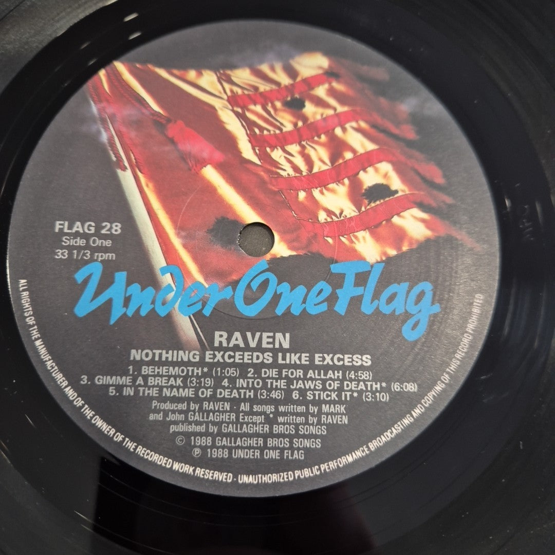 LP Raven - Nothing Exceeds Like Excess FLAG 28 Musica Hard Rock Heavy Metal