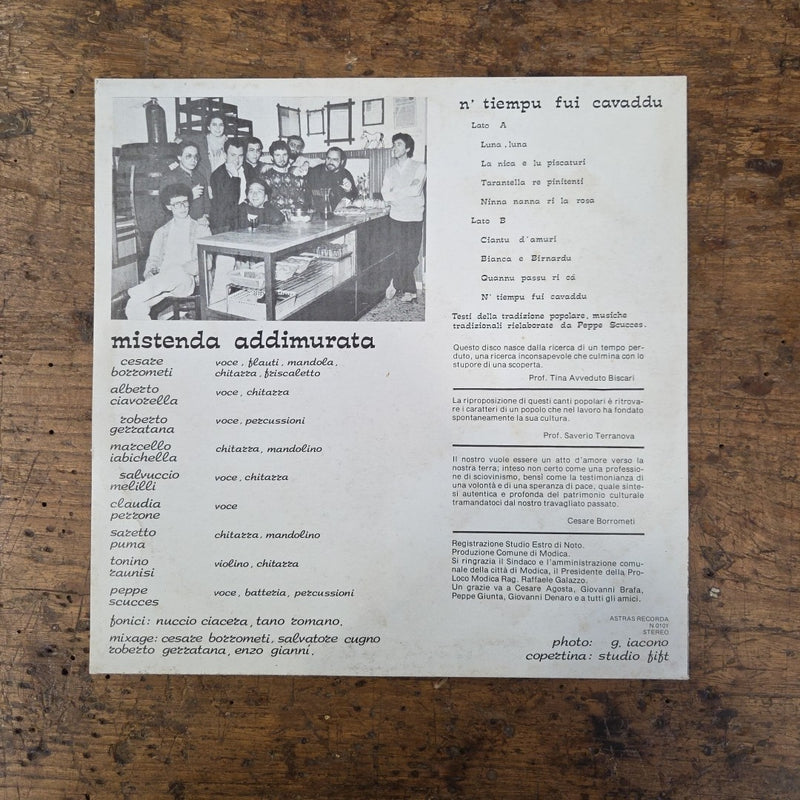 LP Mistenda Addimurata - N'tiempu Fui Cavaddu N0 101 Made In Italy Folk Music