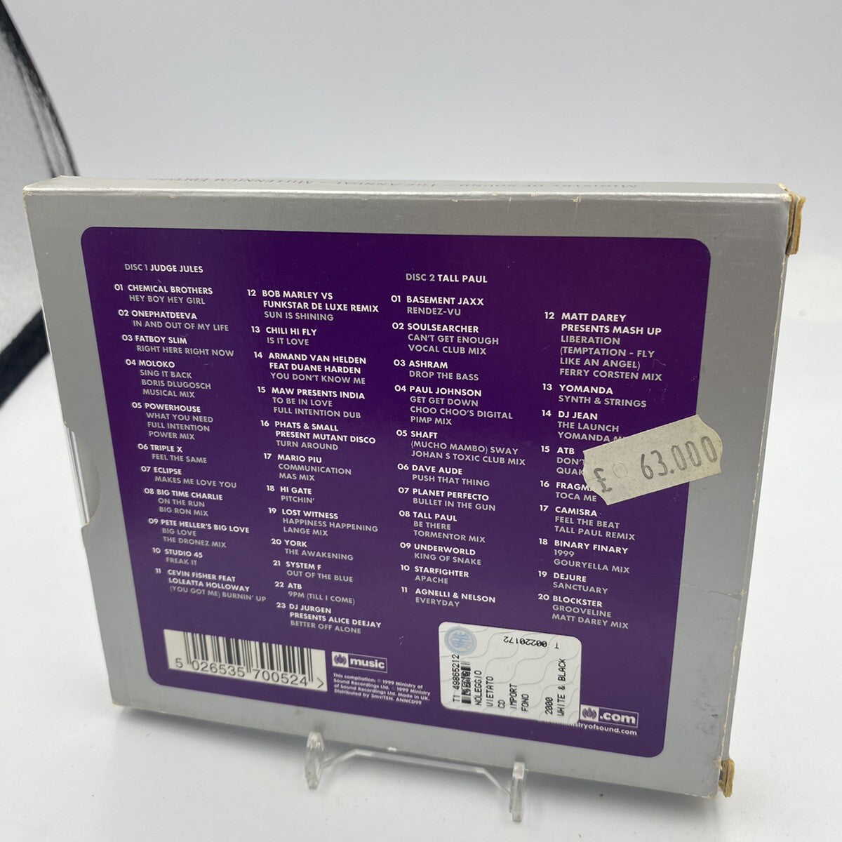 CD Various Mix  – Ministry Of Sound.The Annual.1999-2000.