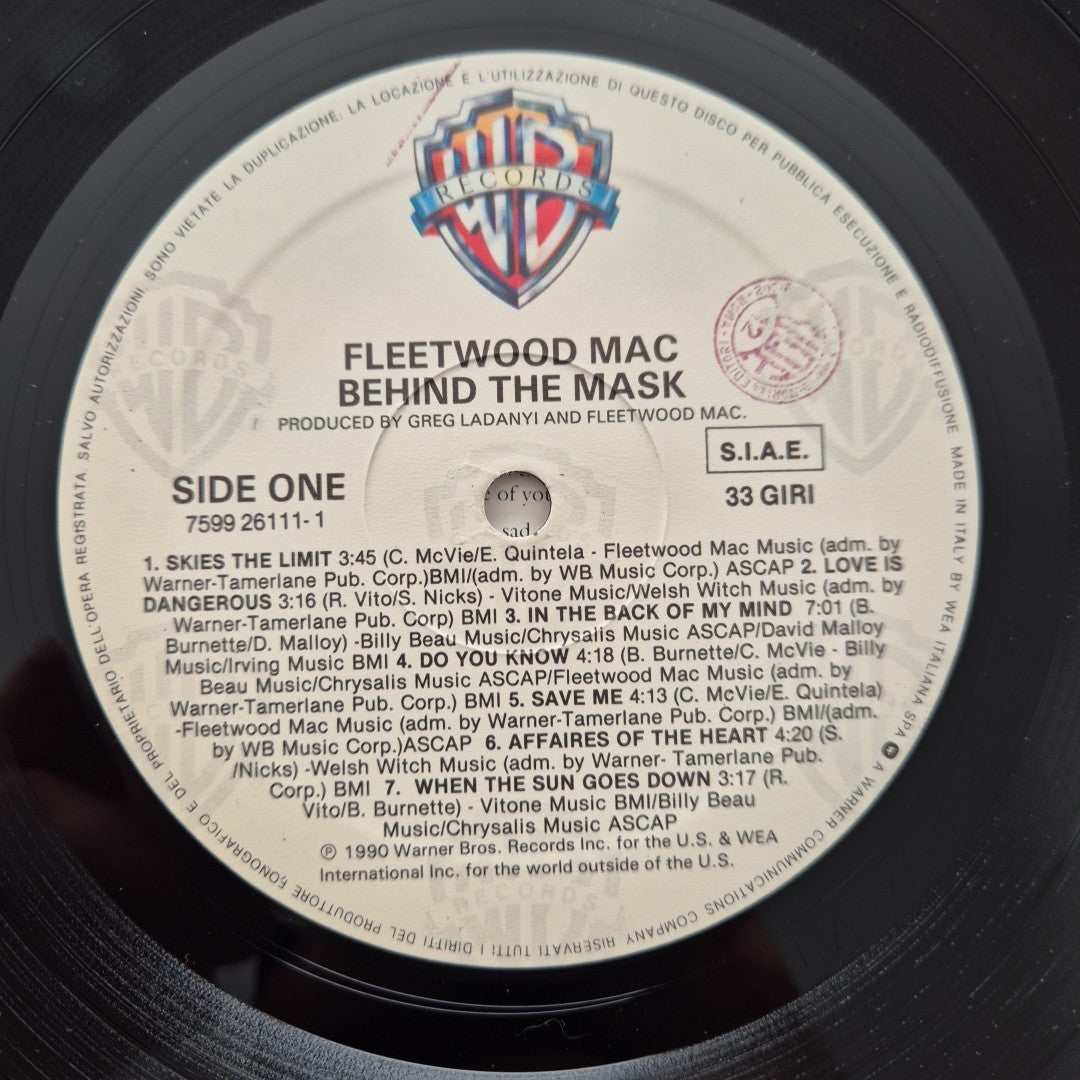 LP Fleetwood Mac - Behind The Mask 7599 26111-1 Musica Pop Rock Vinile