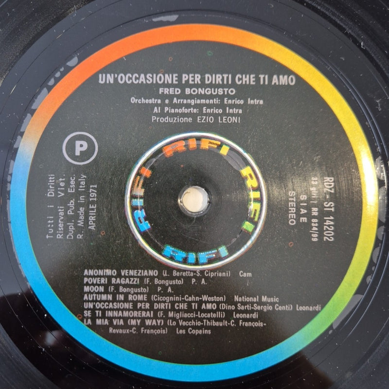 LP Fred Bongusto Un'occasione Per Dirti Che Ti Amo RDZ-ST 14202 Musica  Italiana
