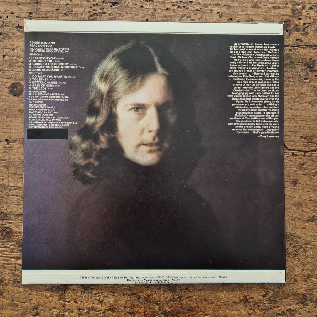 LP Roger McGuinn - Peace On You Prima Stampa Italiana 1974 Vinile 12