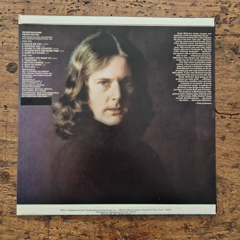 LP Roger McGuinn - Peace On You Prima Stampa Italiana 1974 Vinile 12