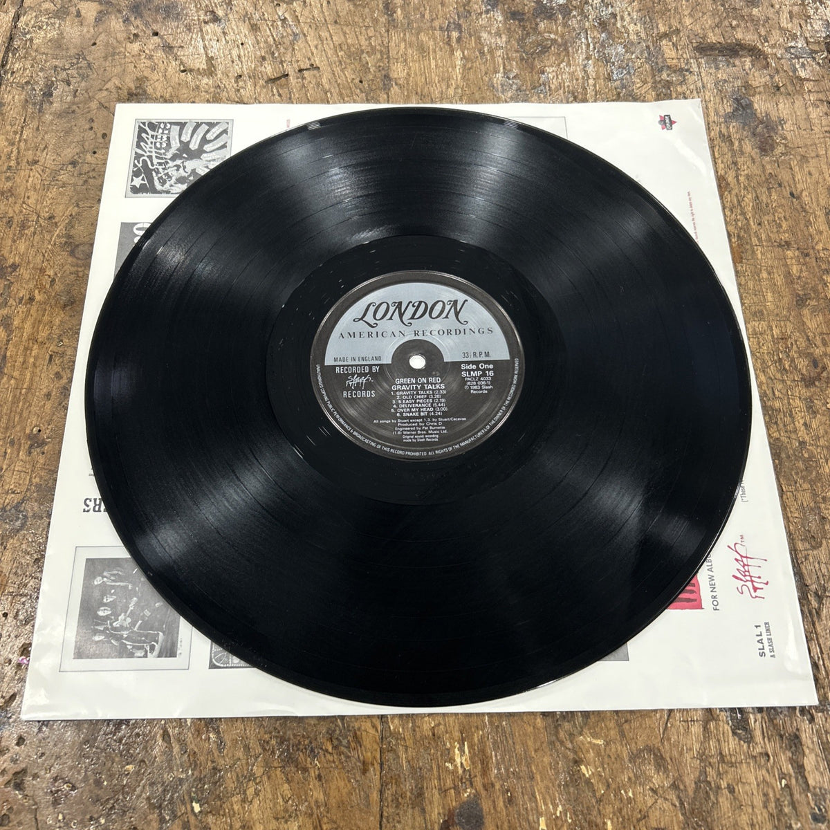 LP Green On Red - Gravity Talks SLMP 16Vinile 1987 UK Alternative Rock Country