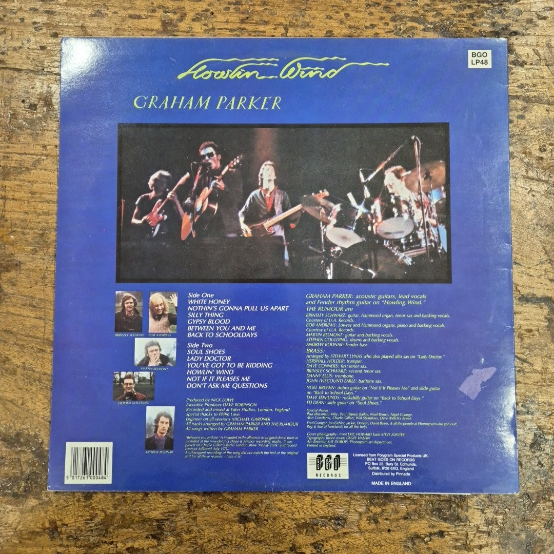 LP Graham Parker And The Rumor Hiwling Wind 6360 129 Musica Rock New Wave Vinile