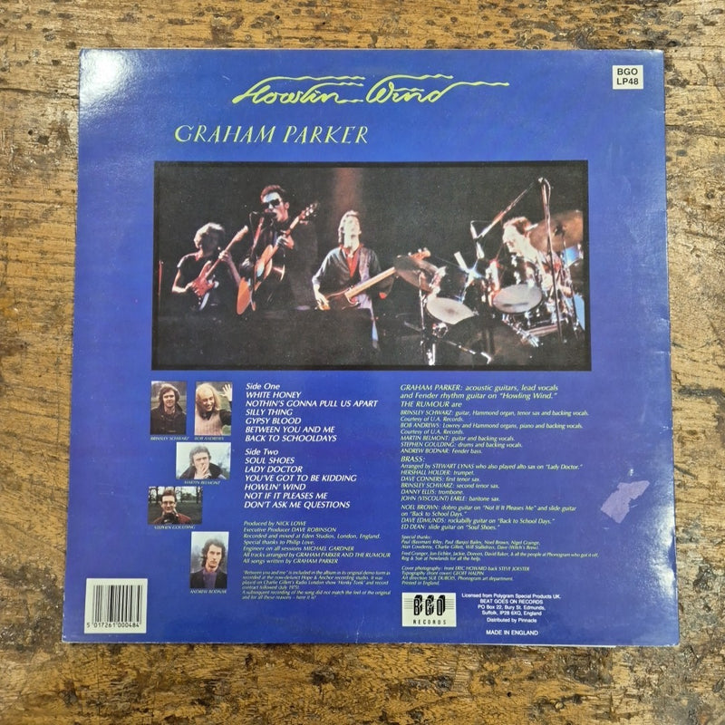 LP Graham Parker And The Rumor Hiwling Wind 6360 129 Musica Rock New Wave Vinile