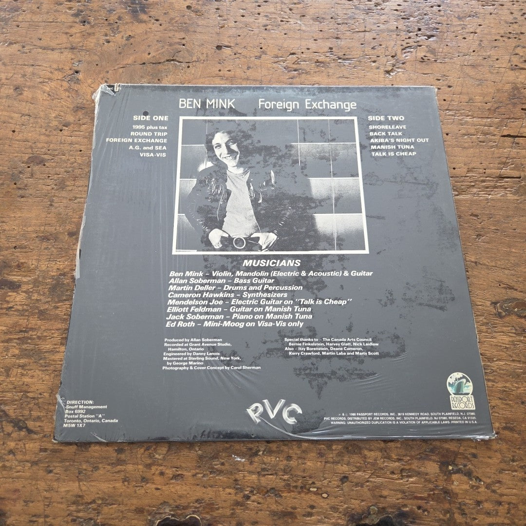 LP Ben Mink - Foreign Exchange PVC 7919 Jazz Vinile 1980