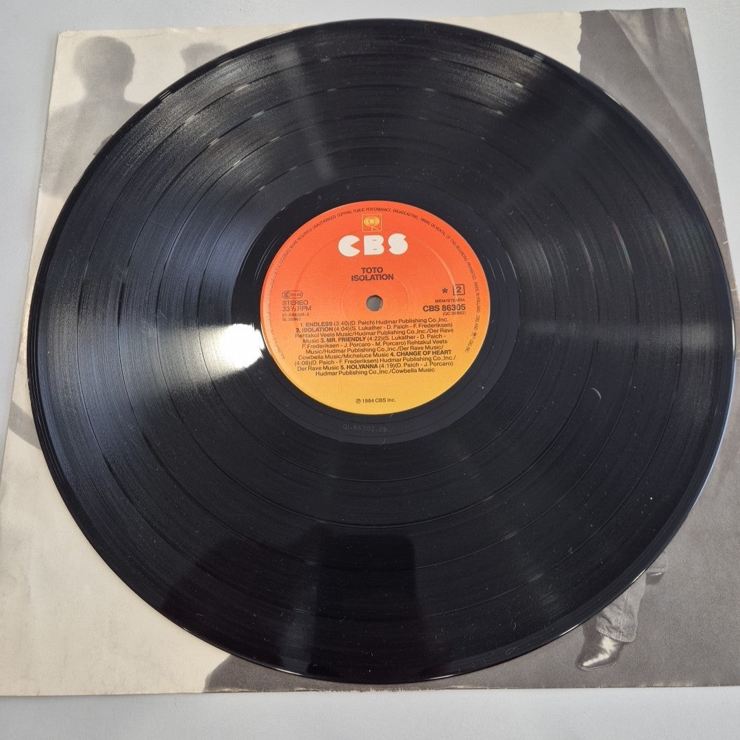 LP Toto - Isolation CBS 86305 Made In Holland 1984 Carmen Lion Vinile Pop 12