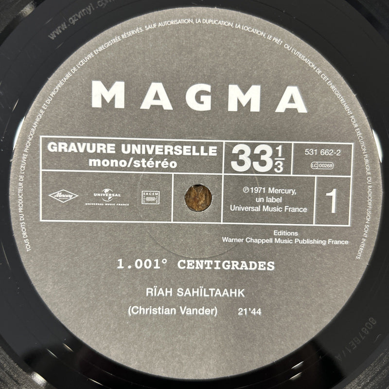 LP Magma - 1001 Centigrades 531 662-2 Vinile 2009 Jazz Prog Rock Progressive