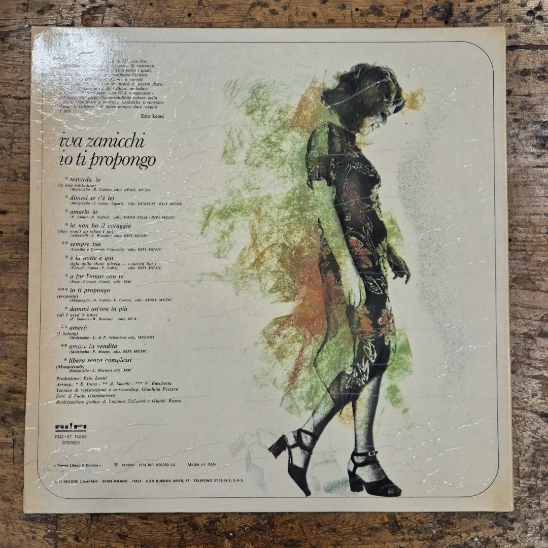 LP Iva Zanicchi - Io Ti Propongo RDZ-ST 14252 Musica Italiana Vinile Pop 12