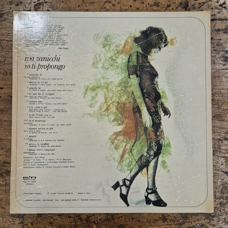 LP Iva Zanicchi - Io Ti Propongo RDZ-ST 14252 Musica Italiana Vinile Pop 12