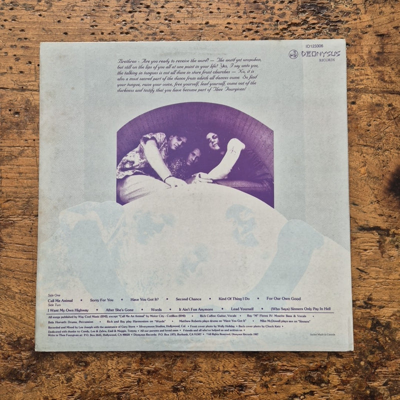LP Thee Fourgiven Testify ID123306 1987 Musica Vinile Psychedelic Rock