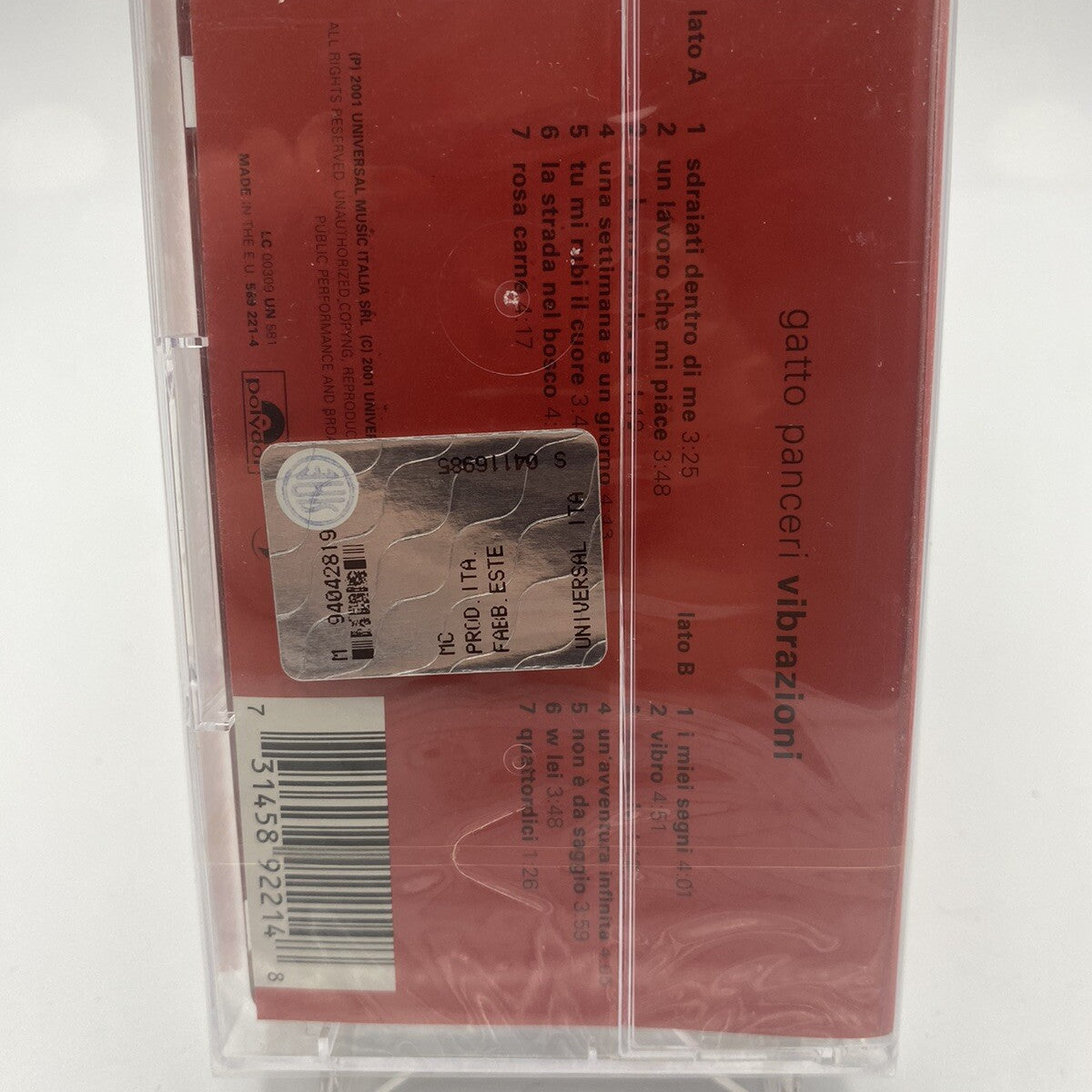 MUSICASSETTA Tape SS Gatto Panceri MC7 Vibrazioni Nuova Sigillata