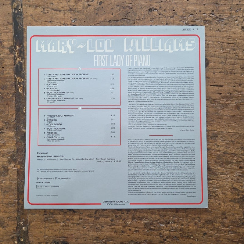 LP Mary Lou Williams - First Lady Of Piano JL.78 1963 Jazz Vinile