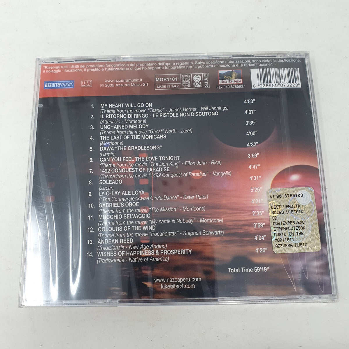 CD Nazca – Moviexperience "Pan Flute Songs" Azzurra Music