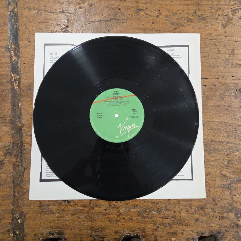 LP P.I.L. - Happy? V2455 1987 Musica Rock New Wave Vinile