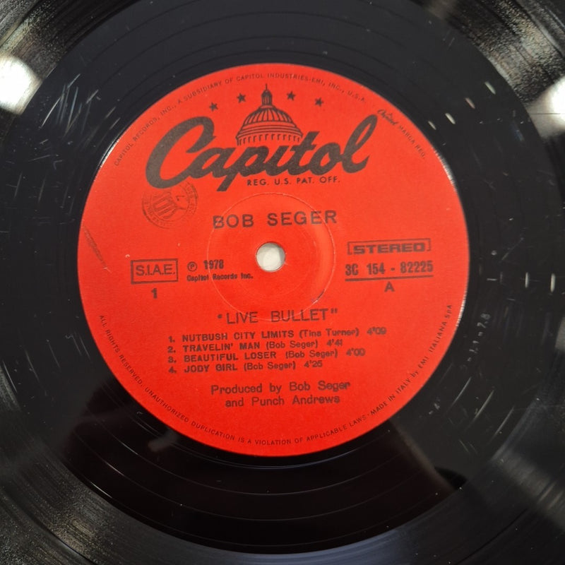LP Bob Seger - Live Bullet Capitol Made In Italy 3C 154-82226 Rock Vinile