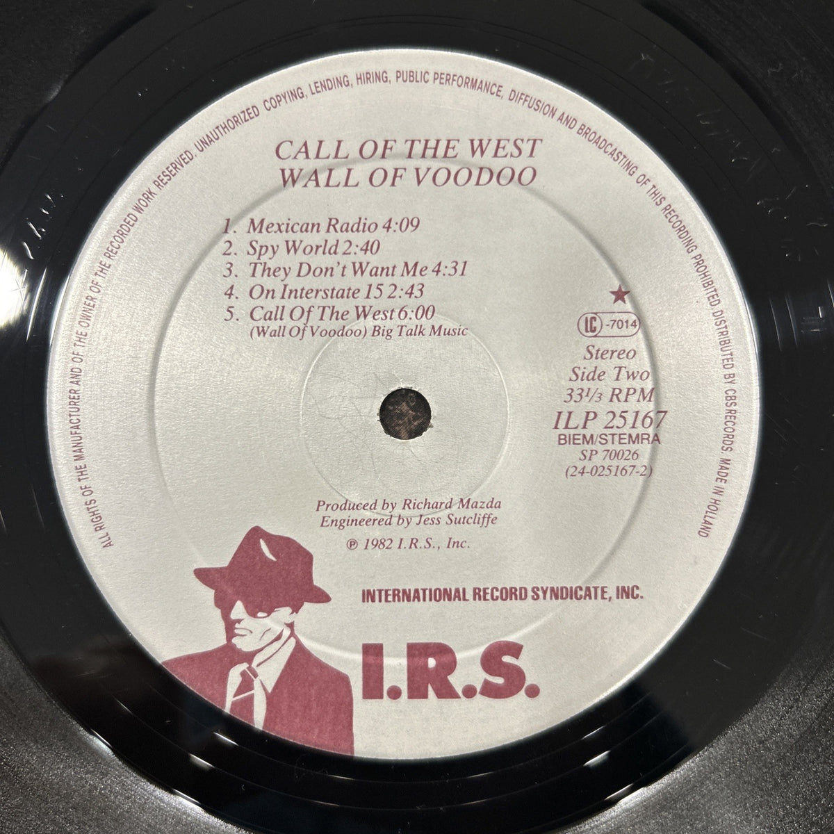 LP Wall Of  Voodoo - Call Of The West ILP 25167 Vinile 1982 EU Rock New Wave