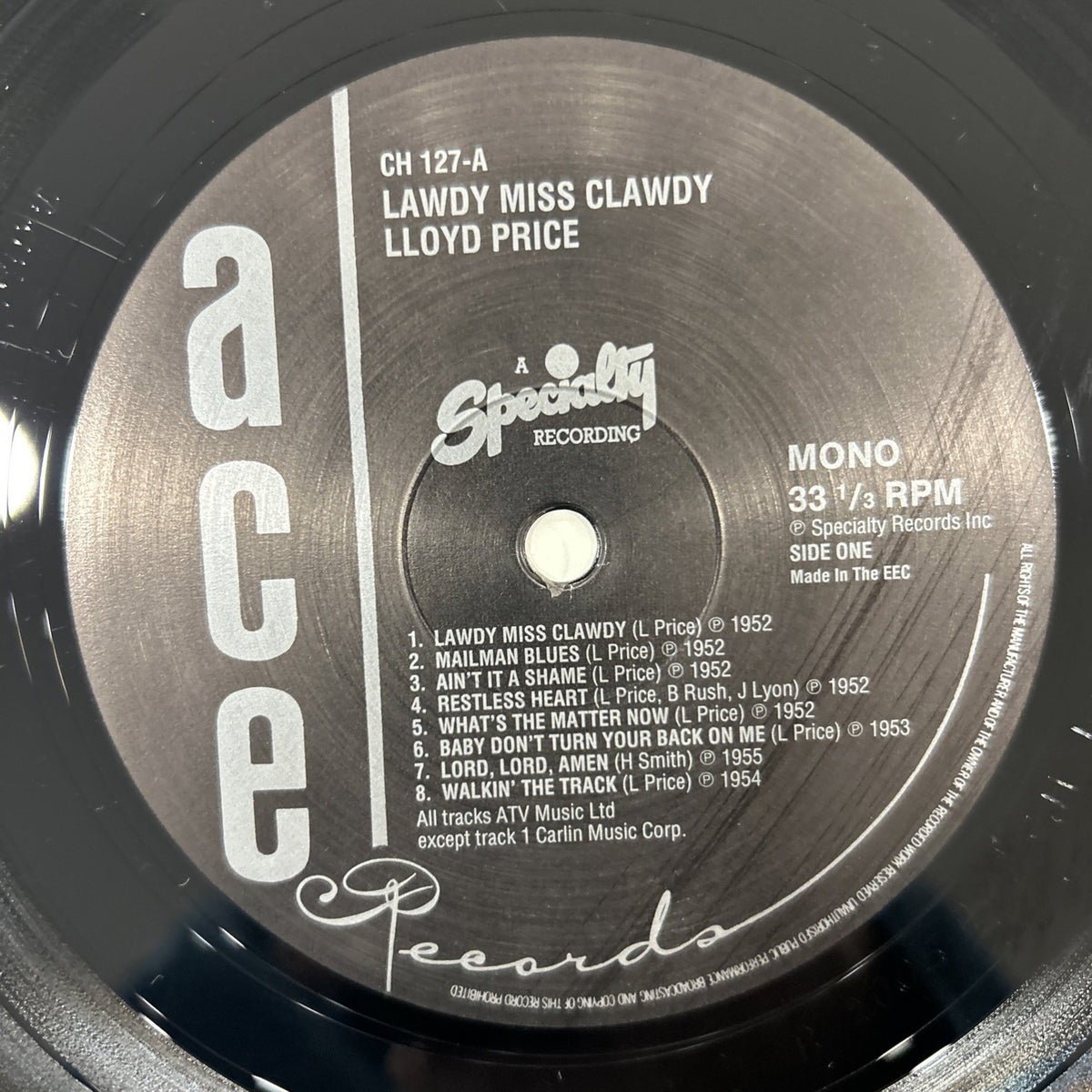LP Lloyd Prince - Lawdy Miss Clawdy CH127B Made In UK 1985 Vinile Blues Rock