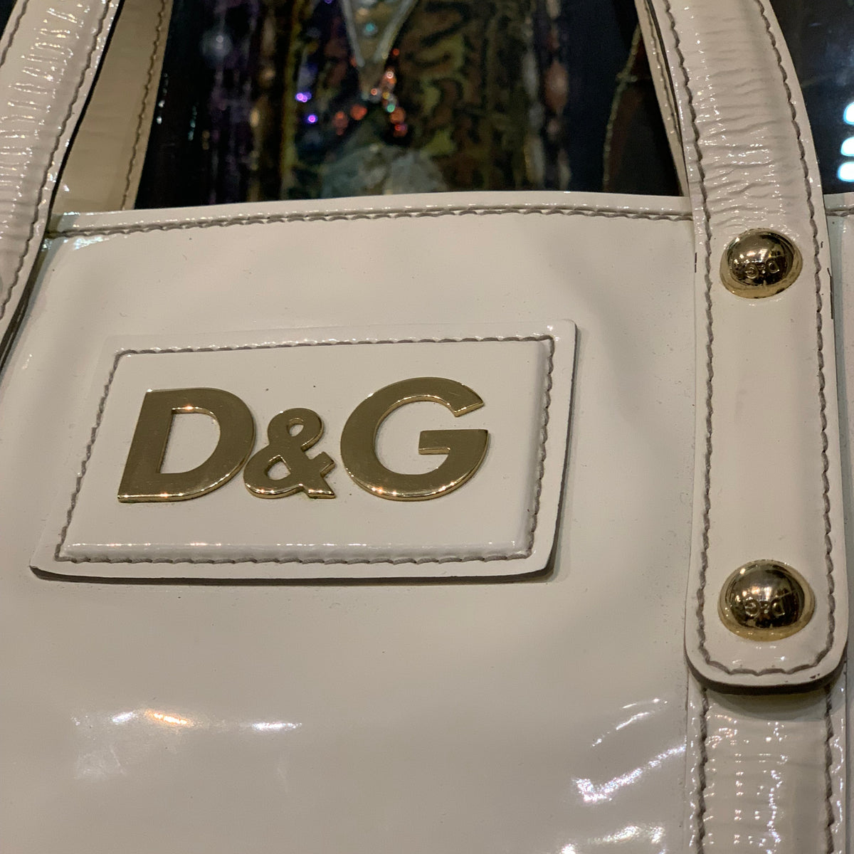 Borsa Dolce & Gabbana Estelle vernice bianca