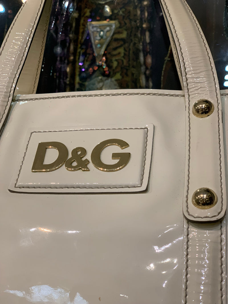 Borsa Dolce & Gabbana Estelle vernice bianca