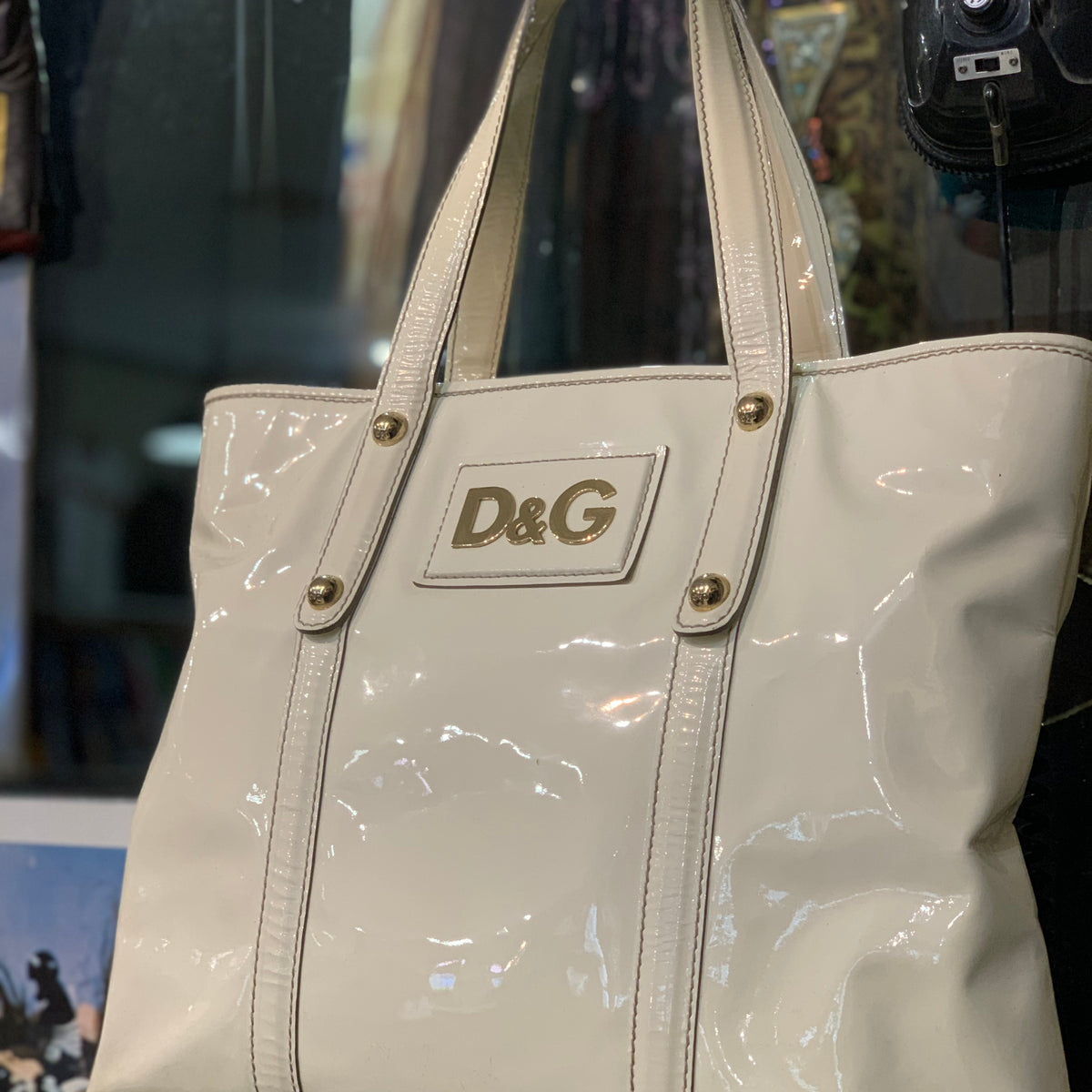Borsa Dolce & Gabbana Estelle vernice bianca