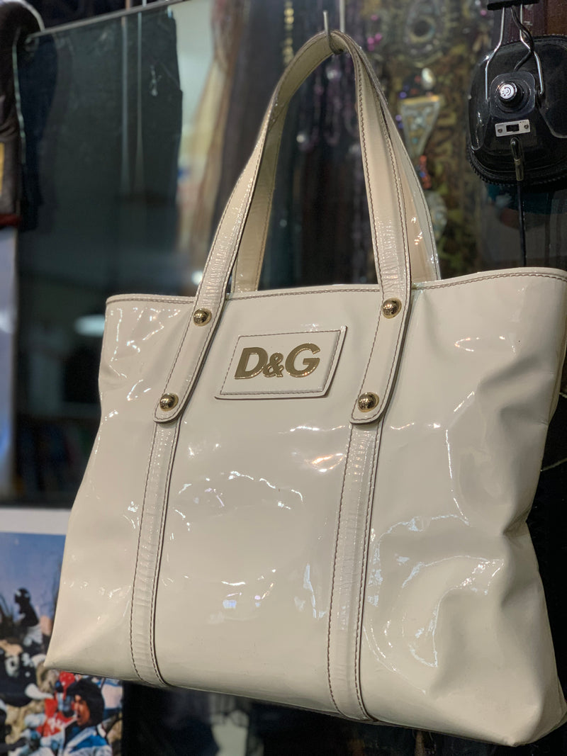 Borsa Dolce & Gabbana Estelle vernice bianca