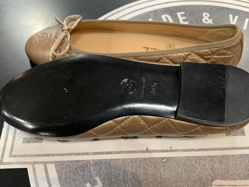 Ballerine in Pelle Chanel trapuntate 35,5