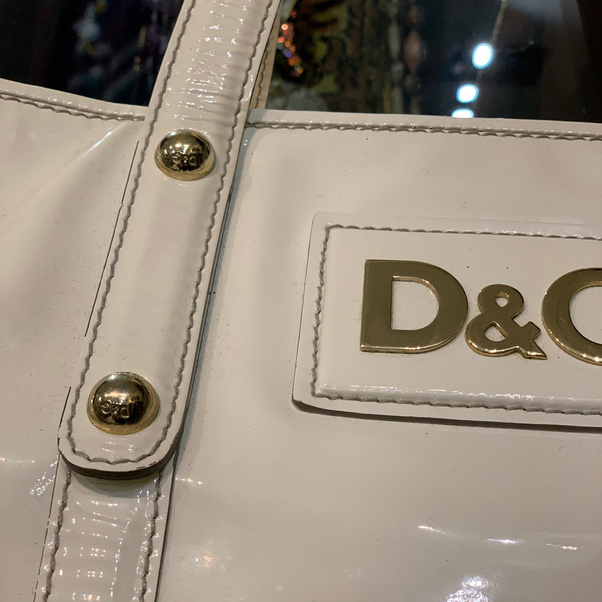 Borsa Dolce & Gabbana Estelle vernice bianca