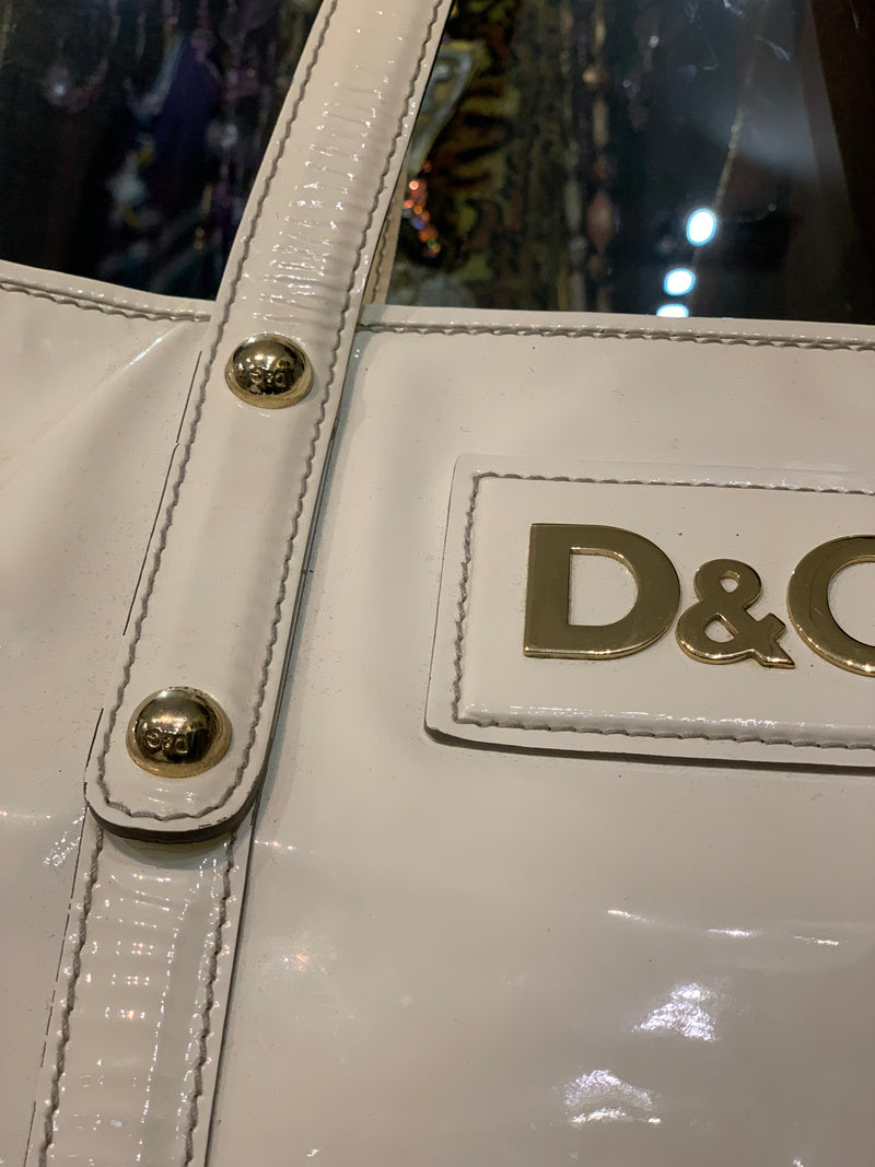 Borsa Dolce & Gabbana Estelle vernice bianca