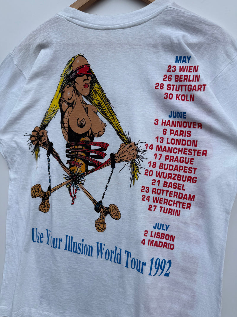 T-Shirt Vintage Guns N’ Roses 1992 Use Your Illusion World Tour single stitch tee